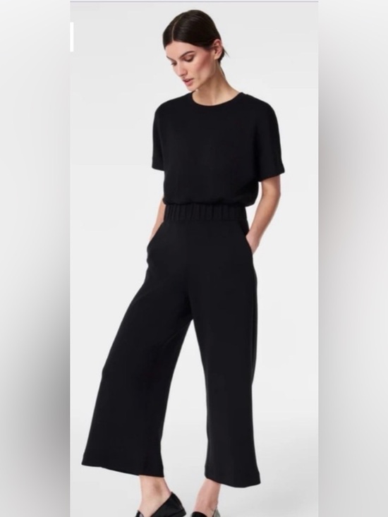 SPANX Pants - SPANX AirEssentials Cropped Wide Leg Jumpsuit - Black in XL NWT
